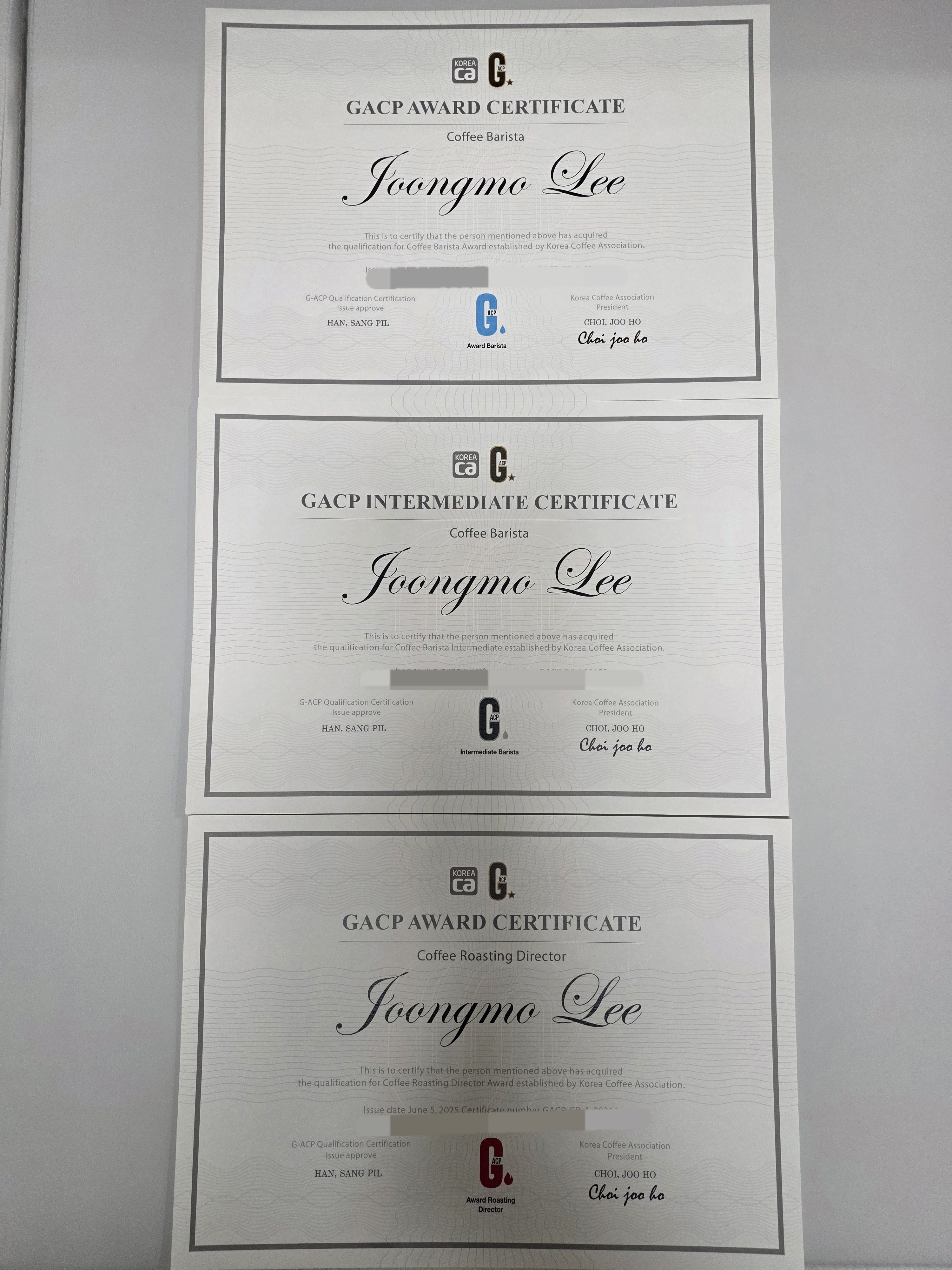 바리스타 자격증
